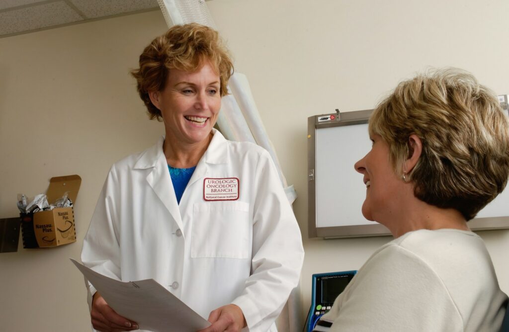 Doctor talking with a patient during a medical appointment